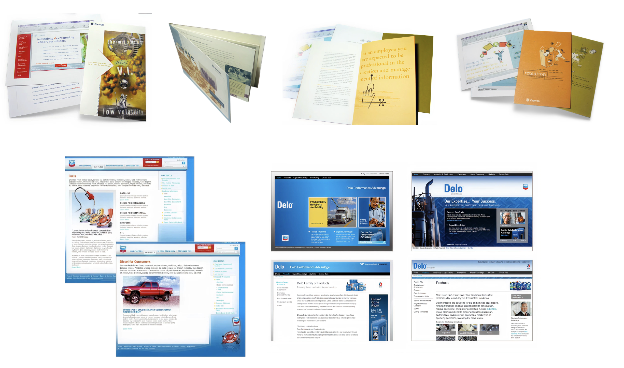Chevron brochures, intranet and Delo product sites