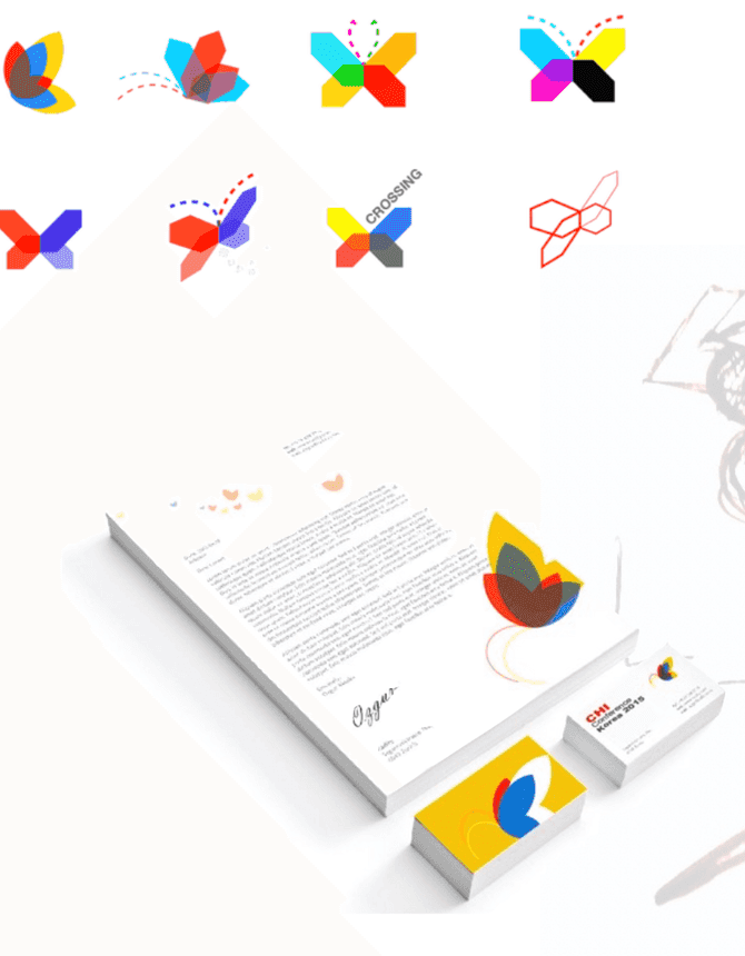Butterfly concept explorations and letterhead