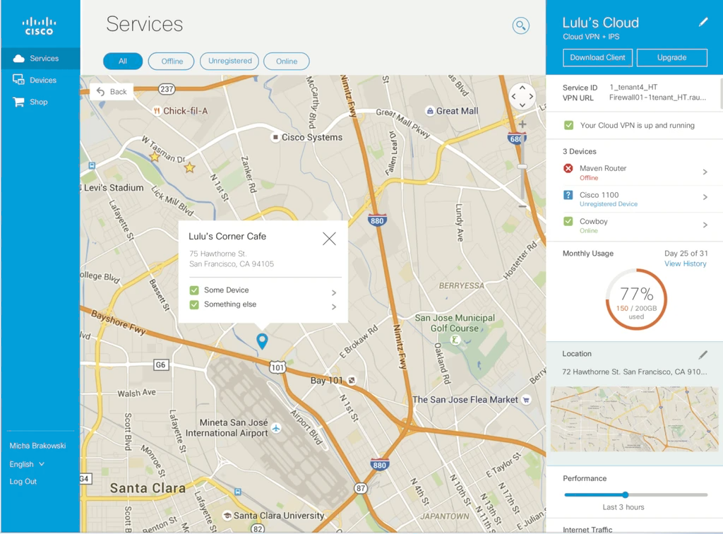Services map view